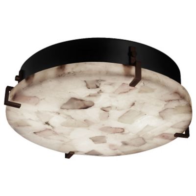 Alabaster Rocks! Clips Round Ceiling/Wall Light by Justice Design Group - Starlight Lighting USA and Canada